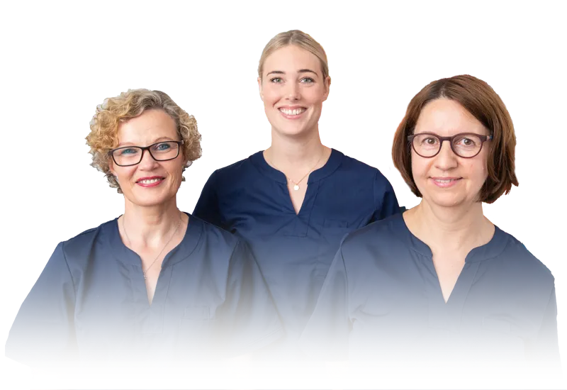 v. l. n. r.: Lydia Rotz, Lena Raukamp, Sabine Haberstroh-Bubert © Augenärzte Gerl & Kollegen