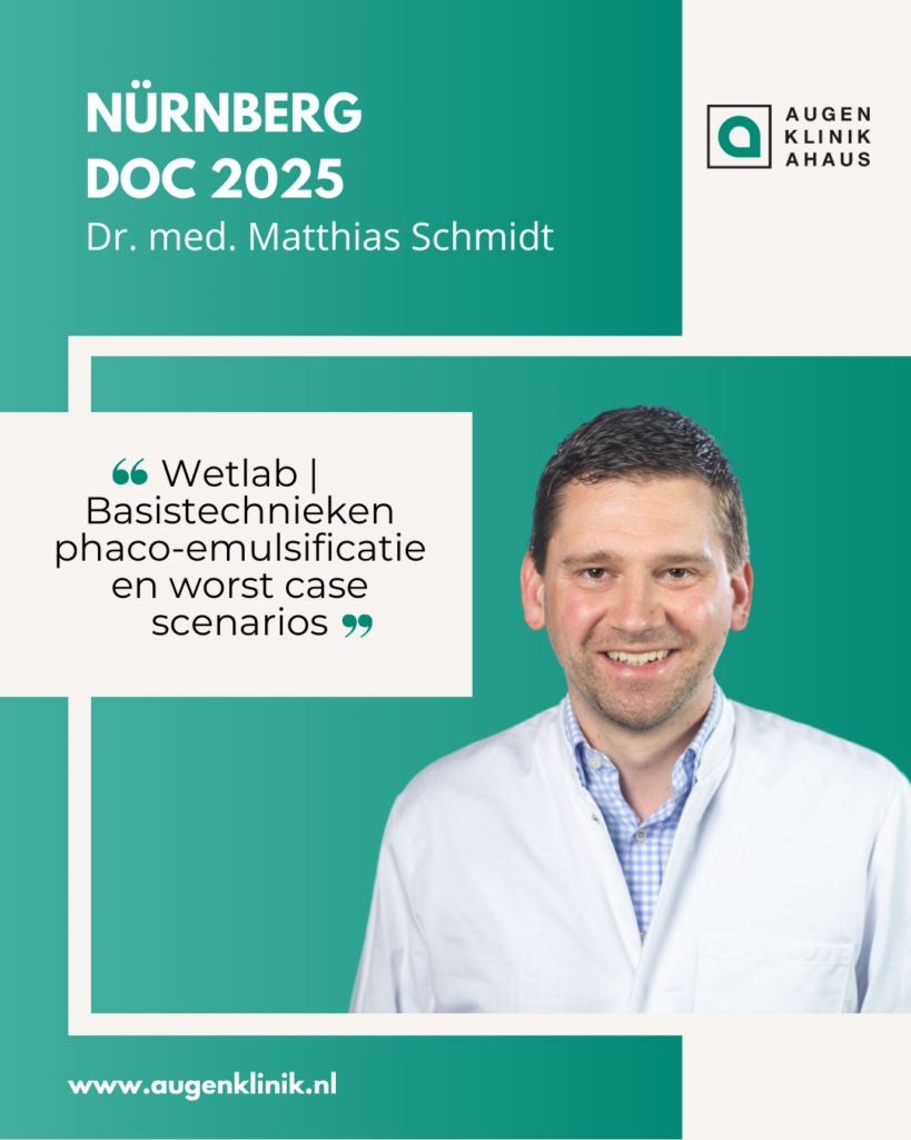 Matthias Schmidt 2 - DOC 2025 Nürnberg | Experts in de focus Internationaal Oogheelkundig Congres - Augenärzte Gerl & Kollegen