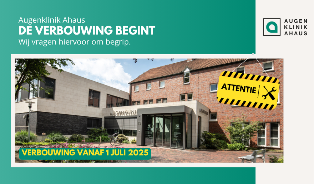 Umbau Aktuelles Beitragsbild NL - Verbouwing Augenklinik Ahaus | Start op 1 juli - Augenärzte Gerl & Kollegen